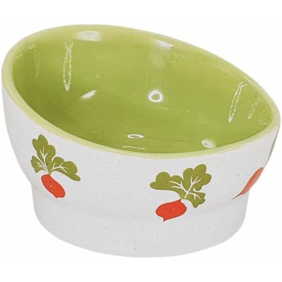 Nobby Rodent Ceramic Bowl Radish, Diameter 11.0 x 7.0 cm, 0.18 L, Pack of 1