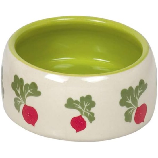 Nobby Rodent Ceramic Feeding Trough Radish, Diameter 12 x 5 cm, 0.25 L, Pack of 1 Nobby Rodent Ceramic Feeding Trough Radish, Diameter 12 x 5 cm, 0.25 L, Pack of 1