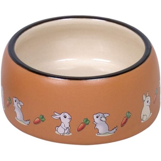 Nobby Rodent Ceramic Rabbit Feeding Trough, Diameter 12 x 5 cm, 0.25 L, Pack of 1 Nobby Rodent Ceramic Rabbit Feeding Trough, Diameter 12 x 5 cm, 0.25 L, Pack of 1