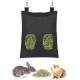 OUDQFCJ Rabbit Hay Bag, Hay Food Bag, Small Animals Hay Bag, Hanging Feeding Hay with 4 Windows for Small Pets, Black OUDQFCJ Rabbit Hay Bag, Hay Food Bag, Small Animals Hay Bag, Hanging Feeding Hay with 4 Windows for Small Pets, Black