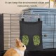 OUDQFCJ Rabbit Hay Bag, Hay Food Bag, Small Animals Hay Bag, Hanging Feeding Hay with 4 Windows for Small Pets, Black OUDQFCJ Rabbit Hay Bag, Hay Food Bag, Small Animals Hay Bag, Hanging Feeding Hay with 4 Windows for Small Pets, Black