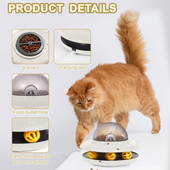 PHNIXGAM Interactive Automatic Cat Feeder Toy with Built-in Rechargeable Battery 50 g / 1.76 oz for Dry Food PHNIXGAM Interactive Automatic Cat Feeder Toy with Built-in Rechargeable Battery 50 g / 1.76 oz for Dry Food