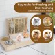 Rabbit Hay Feeder, Rabbit Hay Rack with Plastic Cat Litter Box, Toilet, Bowls and Water Bottle, Hay Rack Rabbit Wood for Guinea Pigs, Hamsters, Small Animals (4 in 1) Rabbit Hay Feeder, Rabbit Hay Rack with Plastic Cat Litter Box, Toilet, Bowls and Water Bottle, Hay Rack Rabbit Wood for Guinea Pigs, Hamsters, Small Animals (4 in 1)