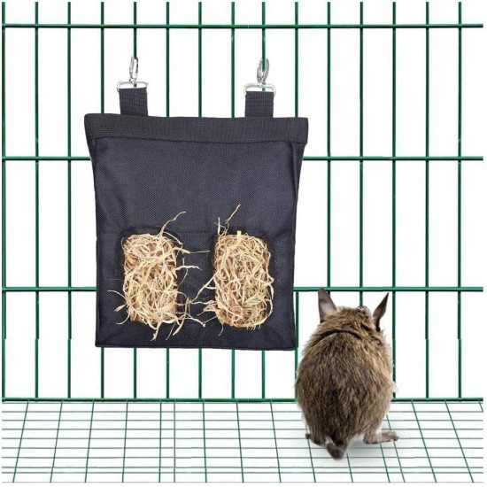 Rabbit Hay Feeder for Guinea Pigs, Hanging Hay Feeder for Rabbits, Guinea Pigs, Black Rabbit Hay Feeder for Guinea Pigs, Hanging Hay Feeder for Rabbits, Guinea Pigs, Black