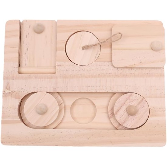 Sarini Wooden Feeder for Hamsters, Food Box for Home, Chinchilla, Funny Feeder, Snack Dispenser, Suitable for Small Animals, Hamsters, Gerbils, Guinea Pigs, Chinchilla, Mouse Sarini Wooden Feeder for Hamsters, Food Box for Home, Chinchilla, Funny Feeder, Snack Dispenser, Suitable for Small Animals, Hamsters, Gerbils, Guinea Pigs, Chinchilla, Mouse