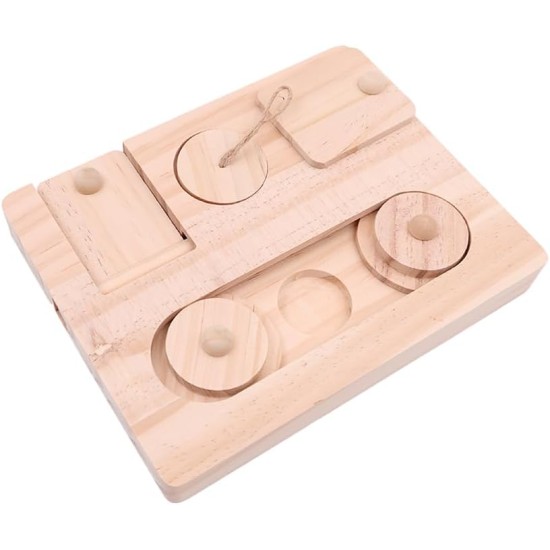 Sarini Wooden Feeder for Hamsters, Food Box for Home, Chinchilla, Funny Feeder, Snack Dispenser, Suitable for Small Animals, Hamsters, Gerbils, Guinea Pigs, Chinchilla, Mouse Sarini Wooden Feeder for Hamsters, Food Box for Home, Chinchilla, Funny Feeder, Snack Dispenser, Suitable for Small Animals, Hamsters, Gerbils, Guinea Pigs, Chinchilla, Mouse