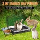 Svauoumu 3 in 1 Rabbit Hay Feeder and Rabbit Litter Tray with Waterproof Mat and Feeding Bowl for Guinea Pigs Hamster Feeder Cat Litter Tray Holder Svauoumu 3 in 1 Rabbit Hay Feeder and Rabbit Litter Tray with Waterproof Mat and Feeding Bowl for Guinea Pigs Hamster Feeder Cat Litter Tray Holder