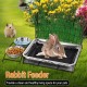 Svauoumu 3 in 1 Rabbit Hay Feeder and Rabbit Litter Tray with Waterproof Mat and Feeding Bowl for Guinea Pigs Hamster Feeder Cat Litter Tray Holder Svauoumu 3 in 1 Rabbit Hay Feeder and Rabbit Litter Tray with Waterproof Mat and Feeding Bowl for Guinea Pigs Hamster Feeder Cat Litter Tray Holder