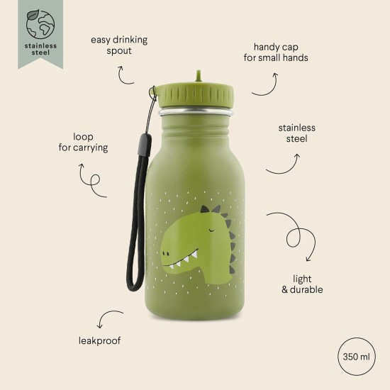 Trixie - Kids Stainless Steel Water Bottle 350ml - Mr. Shark Trixie - Kids Stainless Steel Water Bottle 350ml - Mr. Shark