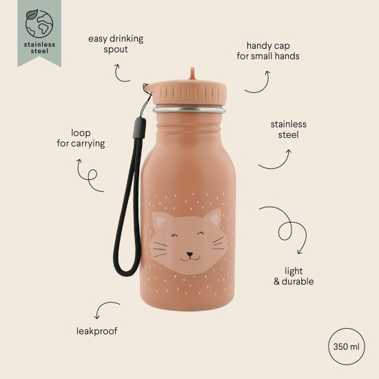 Trixie Drinkfles Mrs. Cat 350 ml, Dark Pink Trixie Drinkfles Mrs. Cat 350 ml, Dark Pink
