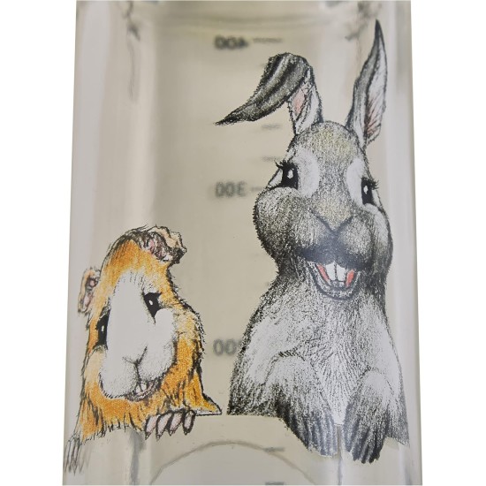 Trixie Honey and Hopper Glass Water Bottle, l, clear Trixie Honey and Hopper Glass Water Bottle, l, clear