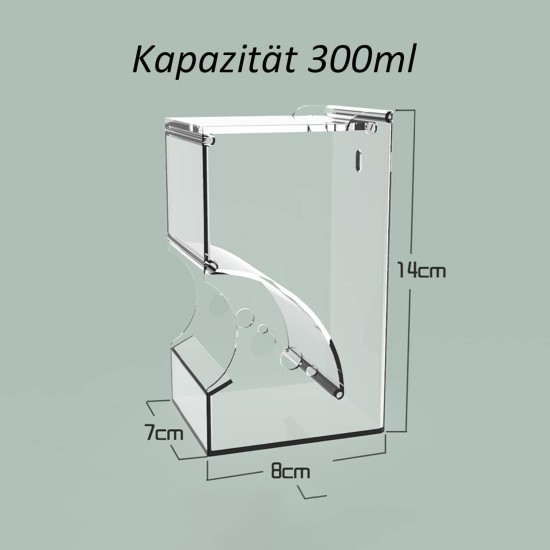 VERTUPET Hamster Feeder, Automatic Hamster Feeder, Large Capacity, Transparent, Gravity Feeding Station, Suitable for Hamsters, Guinea Pigs, Parrots, Mini Hedgehogs (300 ml) VERTUPET Hamster Feeder, Automatic Hamster Feeder, Large Capacity, Transparent, Gravity Feeding Station, Suitable for Hamsters, Guinea Pigs, Parrots, Mini Hedgehogs (300 ml)