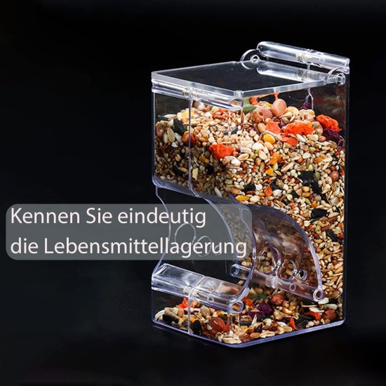 VERTUPET Hamster Feeder, Automatic Hamster Feeder, Large Capacity, Transparent, Gravity Feeding Station, Suitable for Hamsters, Guinea Pigs, Parrots, Mini Hedgehogs (300 ml) VERTUPET Hamster Feeder, Automatic Hamster Feeder, Large Capacity, Transparent, Gravity Feeding Station, Suitable for Hamsters, Guinea Pigs, Parrots, Mini Hedgehogs (300 ml)