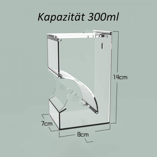 VERTUPET Hamster Feeder, Automatic Hamster Feeder, Large Capacity, Transparent, Gravity Feeding Station, Suitable for Hamsters, Guinea Pigs, Parrots, Mini Hedgehogs (400 ml) VERTUPET Hamster Feeder, Automatic Hamster Feeder, Large Capacity, Transparent, Gravity Feeding Station, Suitable for Hamsters, Guinea Pigs, Parrots, Mini Hedgehogs (400 ml)