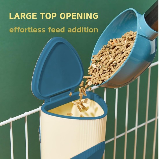 septillar Hanging Pet Food Funnel for Cage, External Feeder Funnel for Small Animals for Solid Food, Rabbit, Guinea Pigs, Chinchilla, Ferret, Hedgehog Box (Blue) septillar Hanging Pet Food Funnel for Cage, External Feeder Funnel for Small Animals for Solid Food, Rabbit, Guinea Pigs, Chinchilla, Ferret, Hedgehog Box (Blue)