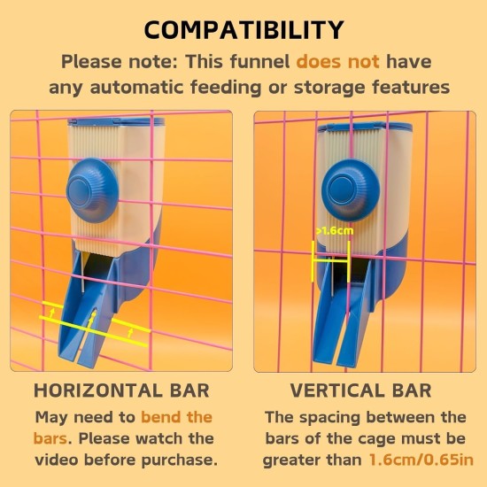 septillar Hanging Pet Food Funnel for Cage, External Feeder Funnel for Small Animals for Solid Food, Rabbit, Guinea Pigs, Chinchilla, Ferret, Hedgehog Box (Blue) septillar Hanging Pet Food Funnel for Cage, External Feeder Funnel for Small Animals for Solid Food, Rabbit, Guinea Pigs, Chinchilla, Ferret, Hedgehog Box (Blue)