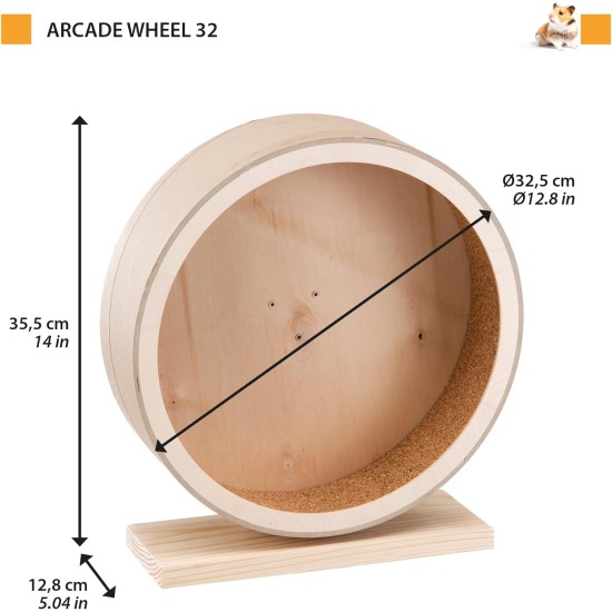 Ferplast Holzlaufrad Meerschweinchenrad aus Holz, Laufrad Holzspielzeug Mäuse Chinchillas Meerschweinchen, Durchmesser 32,5 cm Ferplast Holzlaufrad Meerschweinchenrad aus Holz, Laufrad Holzspielzeug Mäuse Chinchillas Meerschweinchen, Durchmesser 32,5 cm