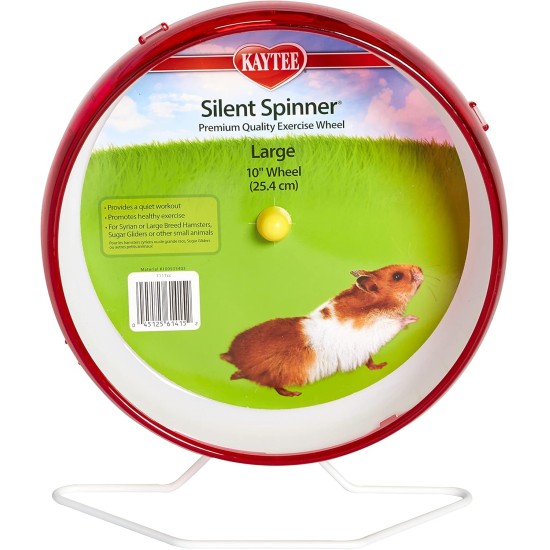 Kaytee Silent Spinner 10" Exercise Wheel, Large, Colors May Vary Kaytee Silent Spinner 10" Exercise Wheel, Large, Colors May Vary