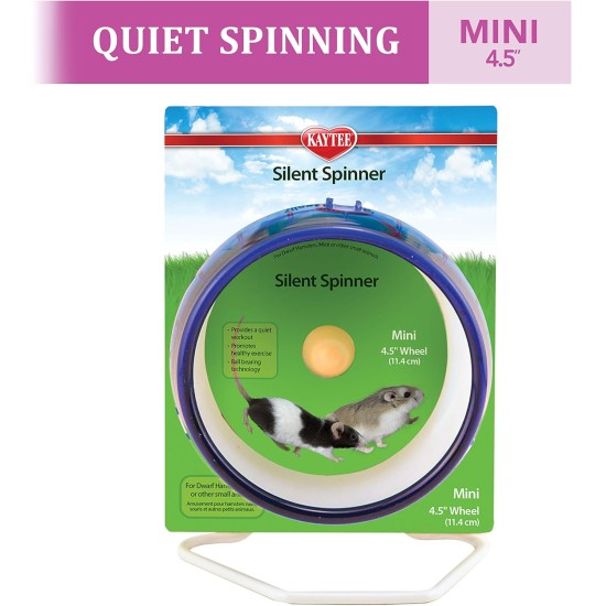 Kaytee Spinner, Mini Wheel, 4.5 Inch (Colours Vary) Kaytee Spinner, Mini Wheel, 4.5 Inch (Colours Vary)