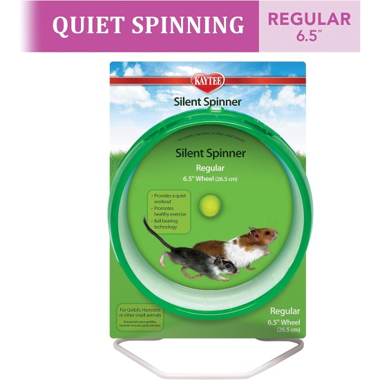 Kaytee Spinner, Mini Wheel, 4.5 Inch (Colours Vary) Kaytee Spinner, Mini Wheel, 4.5 Inch (Colours Vary)