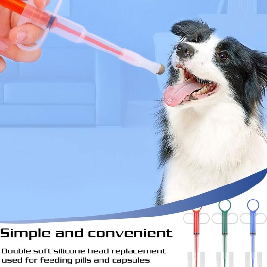 Pack of 3 pill dispenser, cat, pill dispenser, dog, medication feeder, transparent tablet dispenser, syringe tablet insert, reusable tablet insert, for cats and small pets Pack of 3 pill dispenser, cat, pill dispenser, dog, medication feeder, transparent tablet dispenser, syringe tablet insert, reusable tablet insert, for cats and small pets