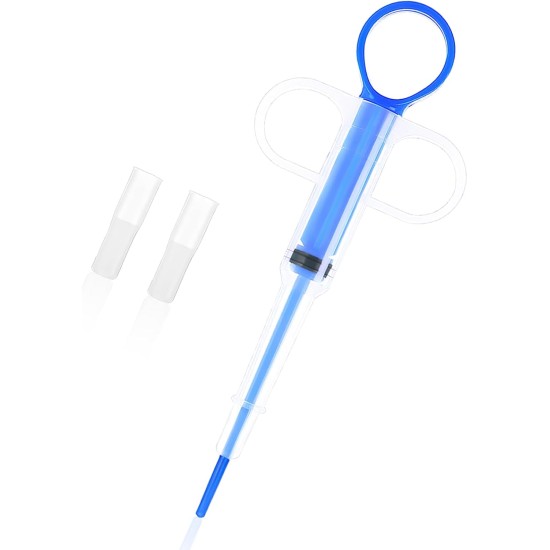 Tablet Feeder, Tablet Dispenser Cat Medication Feeder Syringe, Easy Administration for Cats and Small Dogs, Protects Teeth and Gums, Blue Tablet Feeder, Tablet Dispenser Cat Medication Feeder Syringe, Easy Administration for Cats and Small Dogs, Protects Teeth and Gums, Blue