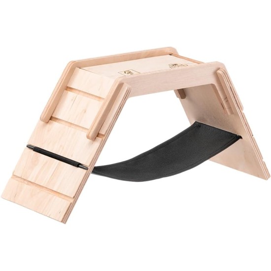 Ferplast Hamster-Holzbrücke mit Hängematte und Leiter, Mäuse, Hamsterspielzeug, Zubehör für Hamsterkäfige Ferplast Hamster-Holzbrücke mit Hängematte und Leiter, Mäuse, Hamsterspielzeug, Zubehör für Hamsterkäfige