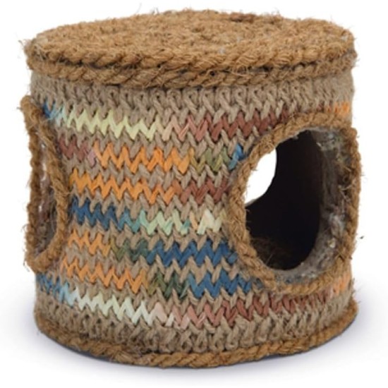 Karlie Coconut Rope Barrel, Rodent Toy, Coconut/Wood, Natural/Multicoloured, 12 x 12 x 10.5 cm Karlie Coconut Rope Barrel, Rodent Toy, Coconut/Wood, Natural/Multicoloured, 12 x 12 x 10.5 cm