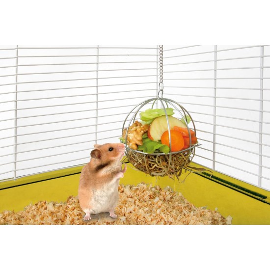 Karlie Salad Ball, Rodent Toy, Metal, Silver, Diameter 9 cm Karlie Salad Ball, Rodent Toy, Metal, Silver, Diameter 9 cm