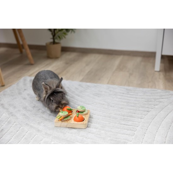 Kerbl Pet Denk- und Lernspielzeug Veggie, Für Kaninchen und Hasen, Zwei Schwierigkeitsstufen, Reduziert Stress, Natur, 15x15x6 cm Kerbl Pet Denk- und Lernspielzeug Veggie, Für Kaninchen und Hasen, Zwei Schwierigkeitsstufen, Reduziert Stress, Natur, 15x15x6 cm