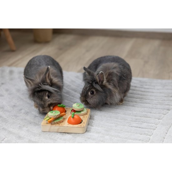 Kerbl Pet Denk- und Lernspielzeug Veggie, Für Kaninchen und Hasen, Zwei Schwierigkeitsstufen, Reduziert Stress, Natur, 15x15x6 cm Kerbl Pet Denk- und Lernspielzeug Veggie, Für Kaninchen und Hasen, Zwei Schwierigkeitsstufen, Reduziert Stress, Natur, 15x15x6 cm