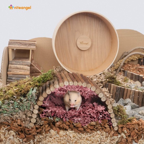 Niteangel Wooden Ladder Bridge, Hamster Mouse Rat Rodents Toy Small Animal Chew Toy (39.9 cm x 15.0 cm) Niteangel Wooden Ladder Bridge, Hamster Mouse Rat Rodents Toy Small Animal Chew Toy (39.9 cm x 15.0 cm)