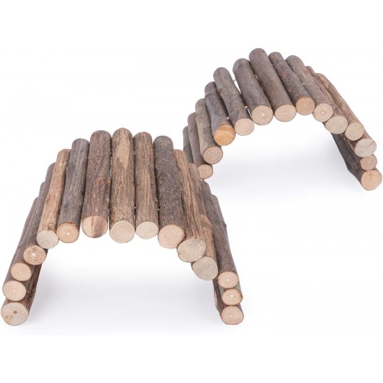 Niteangel Wooden Ladder Bridge, Hamster Mouse Rat Rodents Toy Small Animal Chew Toy (39.9 cm x 15.0 cm) Niteangel Wooden Ladder Bridge, Hamster Mouse Rat Rodents Toy Small Animal Chew Toy (39.9 cm x 15.0 cm)