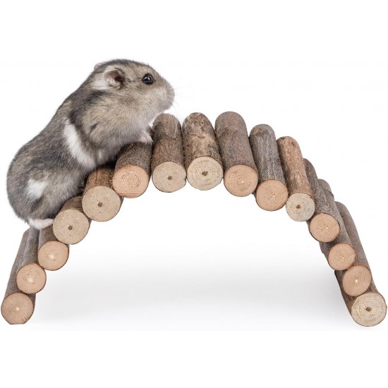 Niteangel Wooden Ladder Bridge, Hamster Mouse Rat Rodents Toy Small Animal Chew Toy (39.9 cm x 15.0 cm) Niteangel Wooden Ladder Bridge, Hamster Mouse Rat Rodents Toy Small Animal Chew Toy (39.9 cm x 15.0 cm)