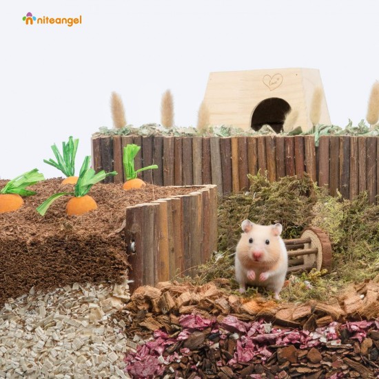 Niteangel Wooden Ladder Bridge, Hamster Mouse Rat Rodents Toy Small Animal Chew Toy (39.9 cm x 15.0 cm) Niteangel Wooden Ladder Bridge, Hamster Mouse Rat Rodents Toy Small Animal Chew Toy (39.9 cm x 15.0 cm)