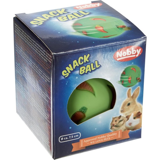 Nobby Snack Ball Rodent 7.5 cm Green Plastic Nobby Snack Ball Rodent 7.5 cm Green Plastic