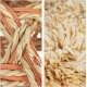 Relaxdays Hamster Accessory Set, 5 Pieces, Grass Tube & 4 Balls, Cage Accessories, Rodents, Mice, Hamster Toy Straw / Grass, Natural