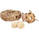 Relaxdays Hamster Accessory Set, 5 Pieces, Grass Tube & 4 Balls, Cage Accessories, Rodents, Mice, Hamster Toy Straw / Grass, Natural Relaxdays Hamster Accessory Set, 5 Pieces, Grass Tube & 4 Balls, Cage Accessories, Rodents, Mice, Hamster Toy Straw / Grass, Natural