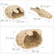 Relaxdays Rabbit House, 3 Piece Set, Grass House, Rabbit Toy, Small Animal Accessories for Rodents, 2 Sizes, Natural Relaxdays Rabbit House, 3 Piece Set, Grass House, Rabbit Toy, Small Animal Accessories for Rodents, 2 Sizes, Natural