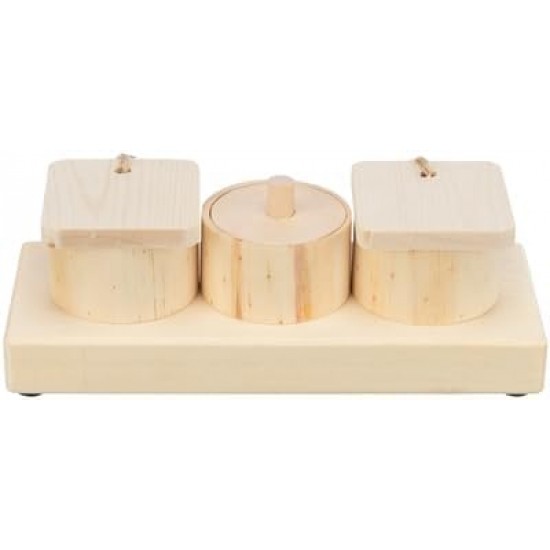 Trixie Snack Cups for Rats En Konijnen Hout 15 x 45 x 6 cm Trixie Snack Cups for Rats En Konijnen Hout 15 x 45 x 6 cm