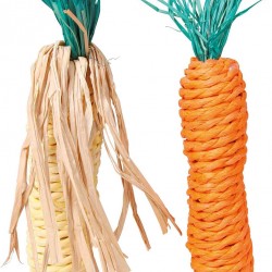 Trixie TX 6192 Set of Straw Toys Corn on the Cob and Carrot 15 cm Trixie TX 6192 Set of Straw Toys Corn on the Cob and Carrot 15 cm