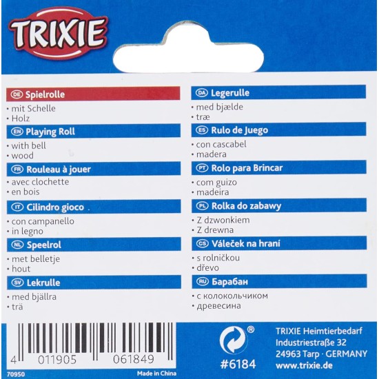 Trixie Wooden Playing Roll, 5 x 3.5 cm Trixie Wooden Playing Roll, 5 x 3.5 cm
