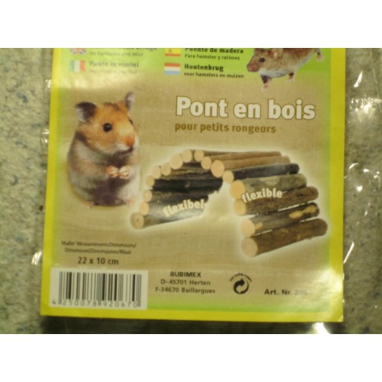 Wooden Bridge Hamster Mouse 22 x 10 cm Wooden Bridge Hamster Mouse 22 x 10 cm
