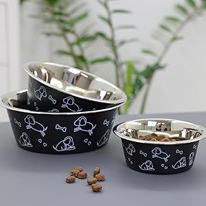 Kerbl-Stainless-Steel-Pet-Food-Bowl-for-Dogs-and-Cats-B001TNQ0MY
