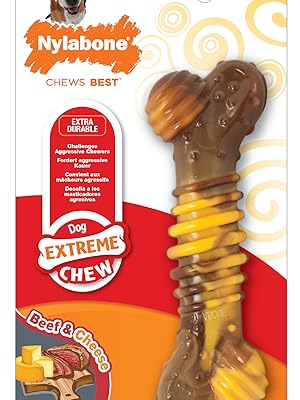 Interpet-Nylabone-Chew-Toy-for-Extreme-Chewers-Structural-Bone-Cattle-and-Cheese-Flavour-M-B00WZ8WI8C
