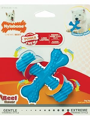 Nylabone-983770-Dura-Power-Chew-X-Shaped-Bone-Beef-Flavour-for-Small-Dogs-up-to-11-kg-S-B01H5080UY